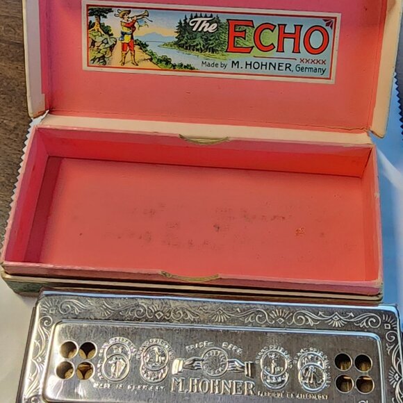 VINTAGE RARE GERMAN MADE BELL METAL REEDS HARMONICA - Picture 6 of 6